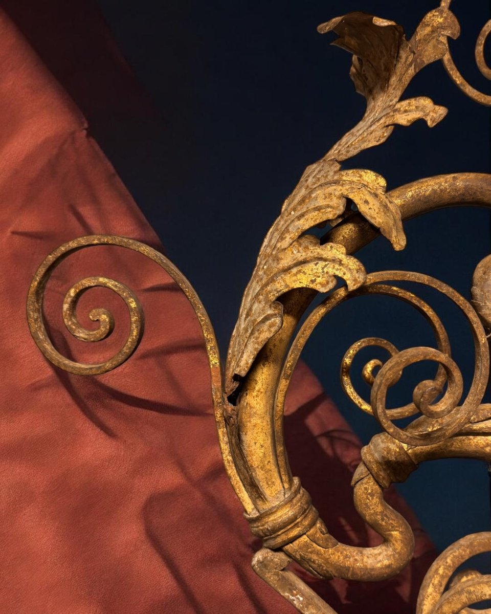 Coppia Di Antichi Torcieri Da Parete - Italia XVIII Secolo -photo-4